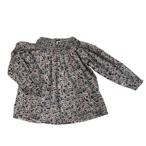 Busy Bees Girl’s Long Sleeve Smocked Collar Printed Shirt